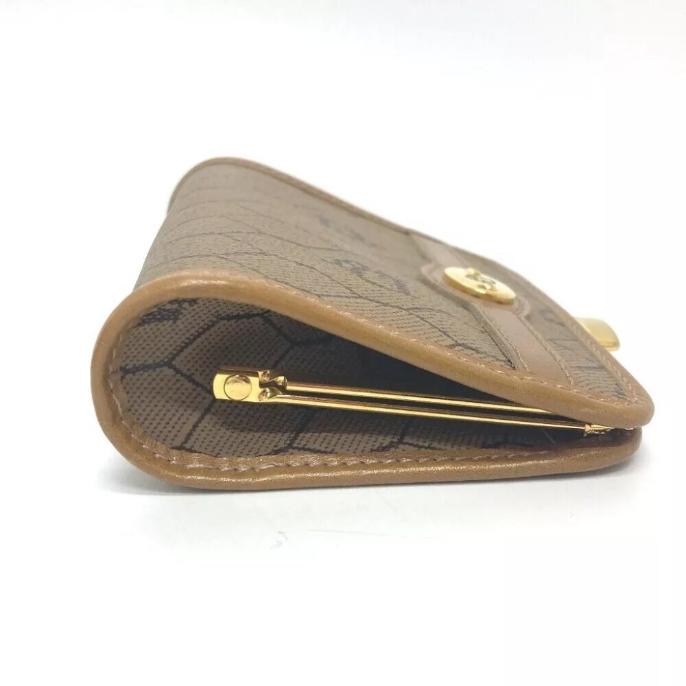 Dior Kisslock coin purse case coin purse Leather Brown/GoldHardware - Picture 4 of 15